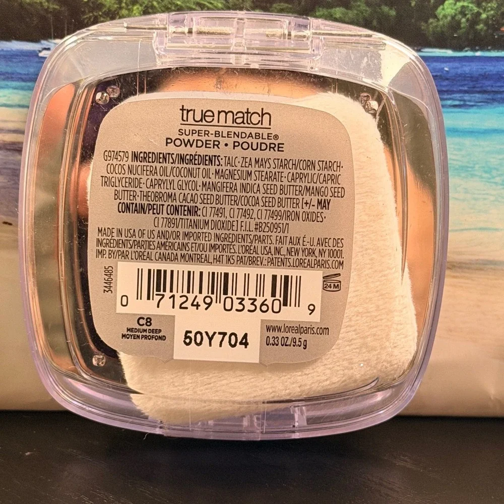 L'Oreal True Match Super-Blendable Powder C8 Cocoa Medium Deep 0.33oz New